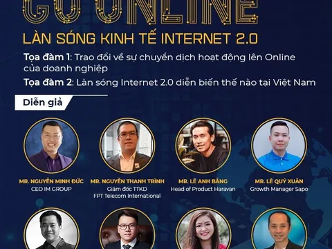 Tọa đàm “Go online làn sóng kinh tế 2.0” tổ chức ngày 5/10